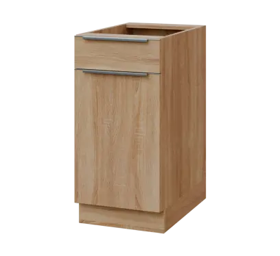 SIS - 4DZ spodní skříňka, 1-dveřová, 1-zásuvková, levá, 870x400x600, dub bardolino